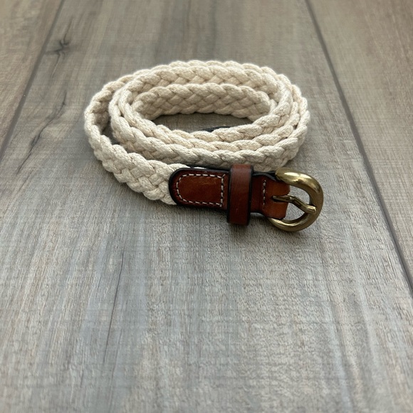 J Crew Women’s Cream Braided Belt - Size S/M - Picture 1 of 12